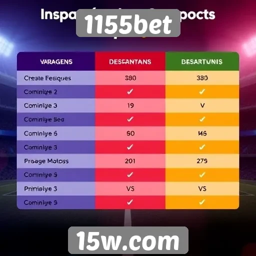 Comparação entre 1155bet e concorrentes